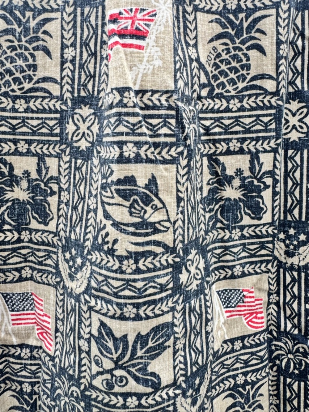 Reyn Spooner Men’s Hawaiian Shirt XL Classic Fit Aloha USA Flag Print - Picture 4 of 6